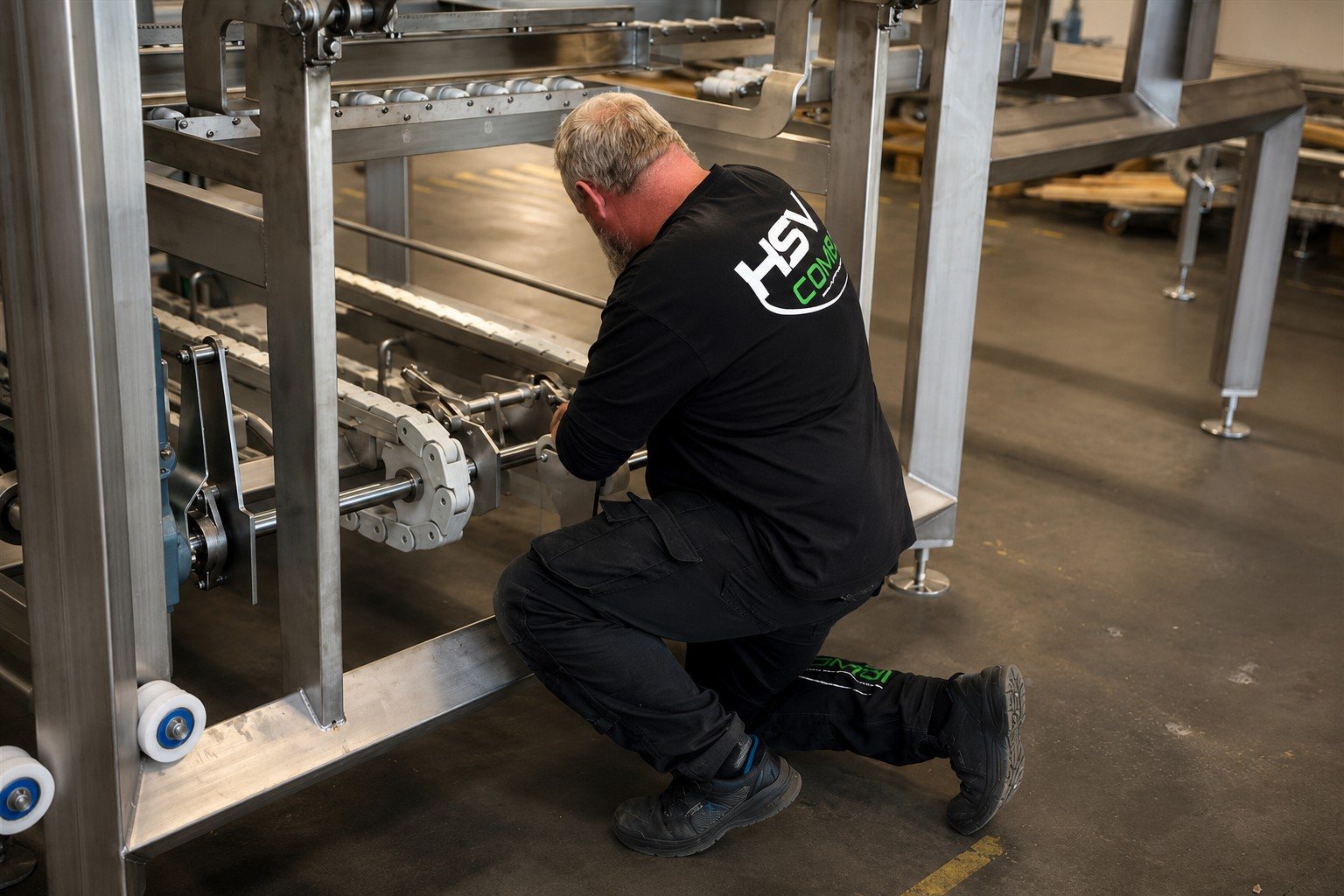 Operators being trained on the finished plant.