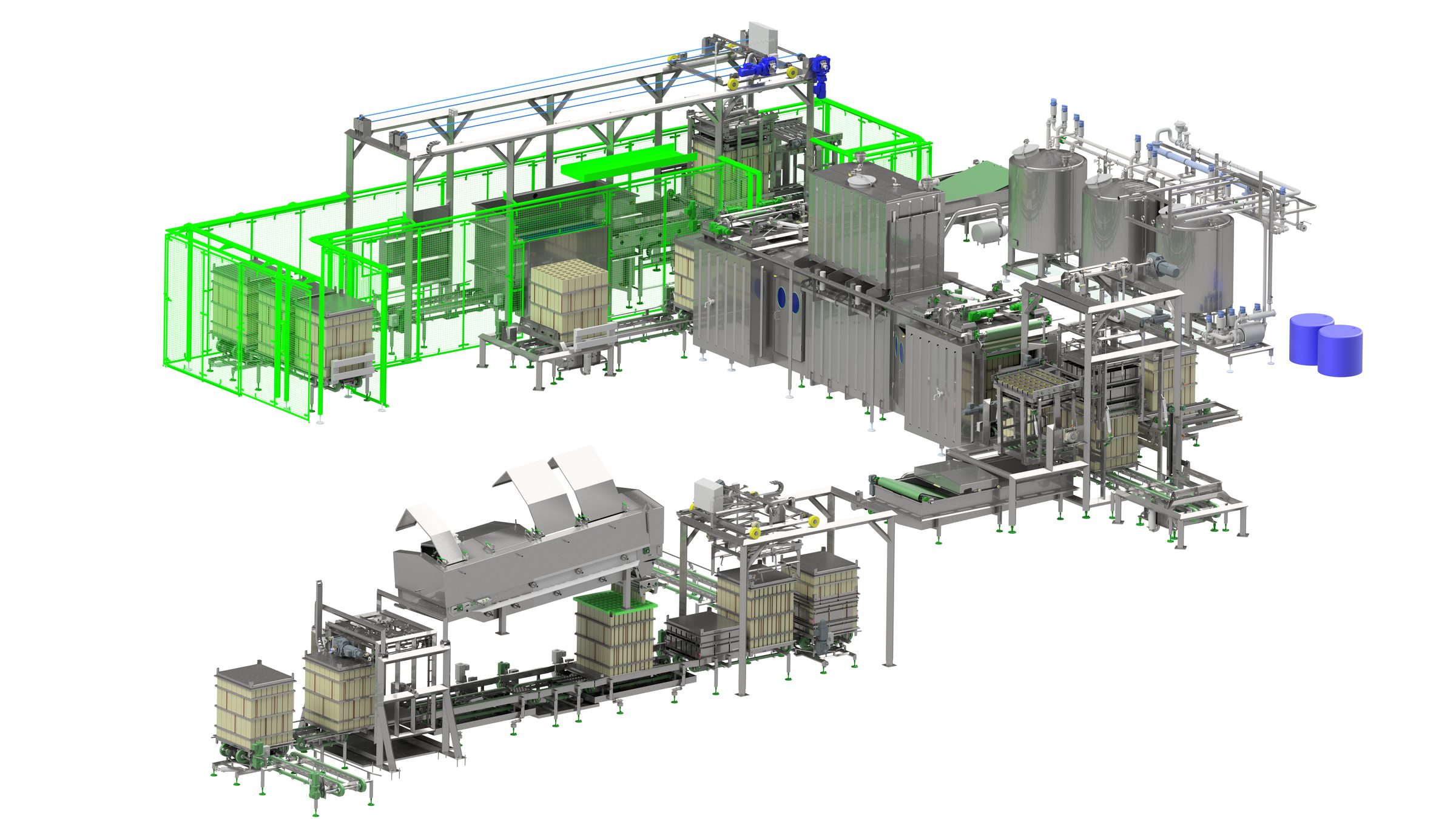 Process plant with tanks, pumps and piping assembled by HSV Combi.