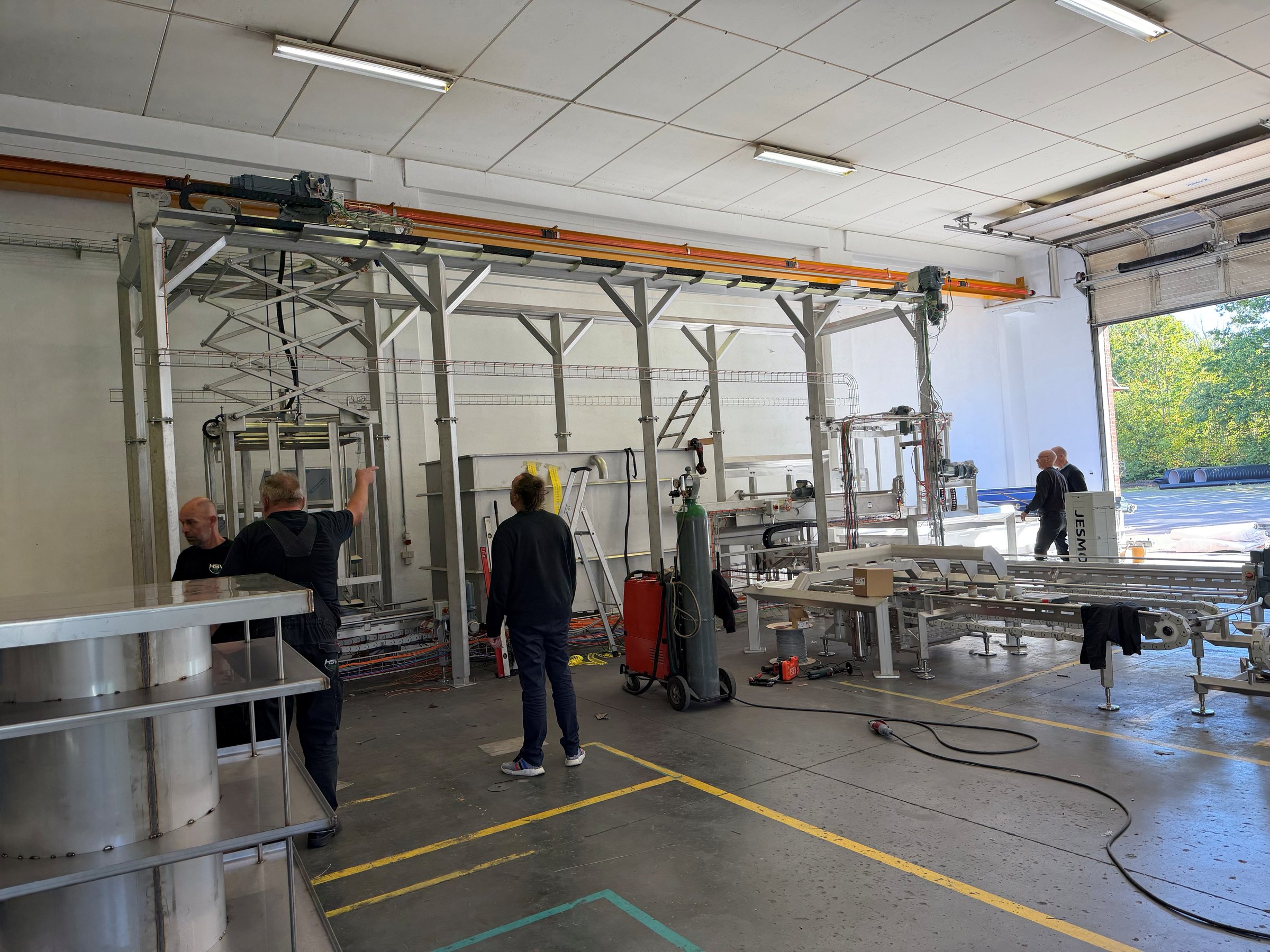 Equipment installed and connected in the customer's production.