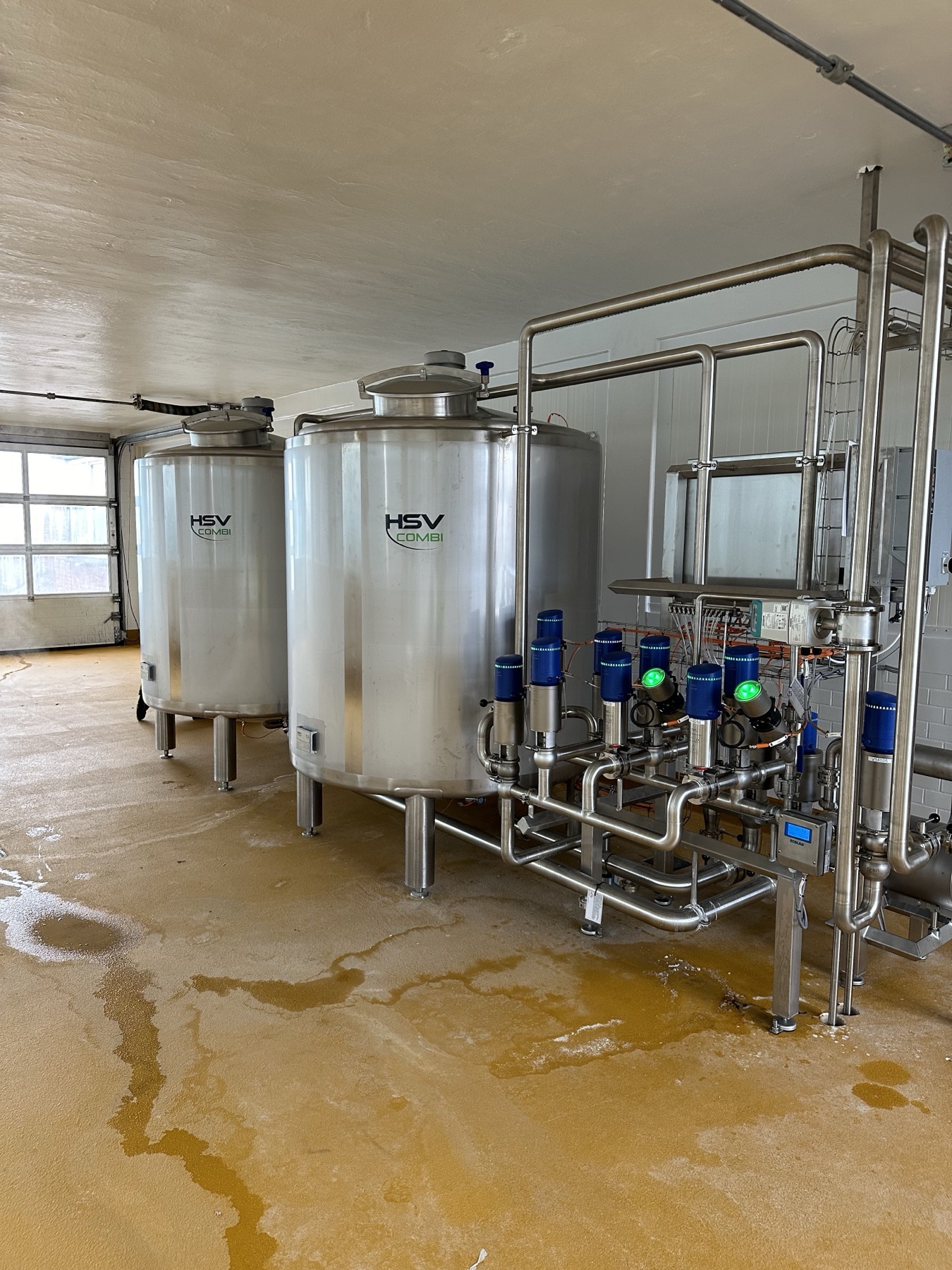 Finished process plant with tanks and pumps.