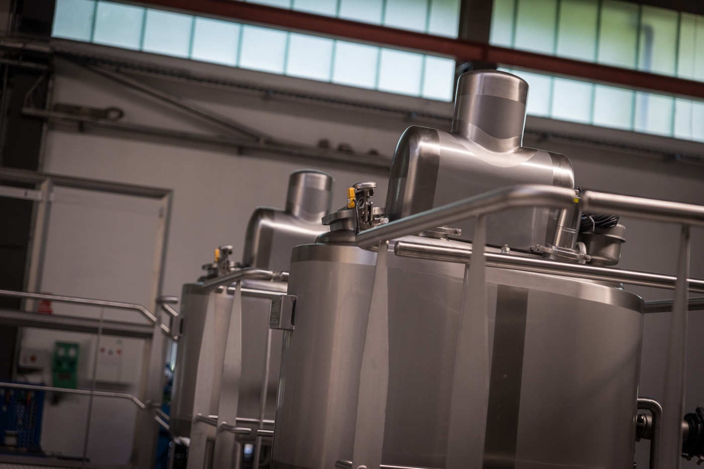 Cheese vats in small-scale format.