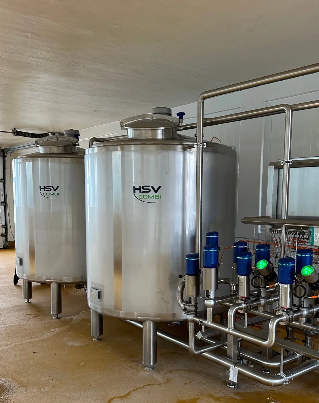Pasteuriserings- og CIP-anlæg bygget af HSV Combi.
